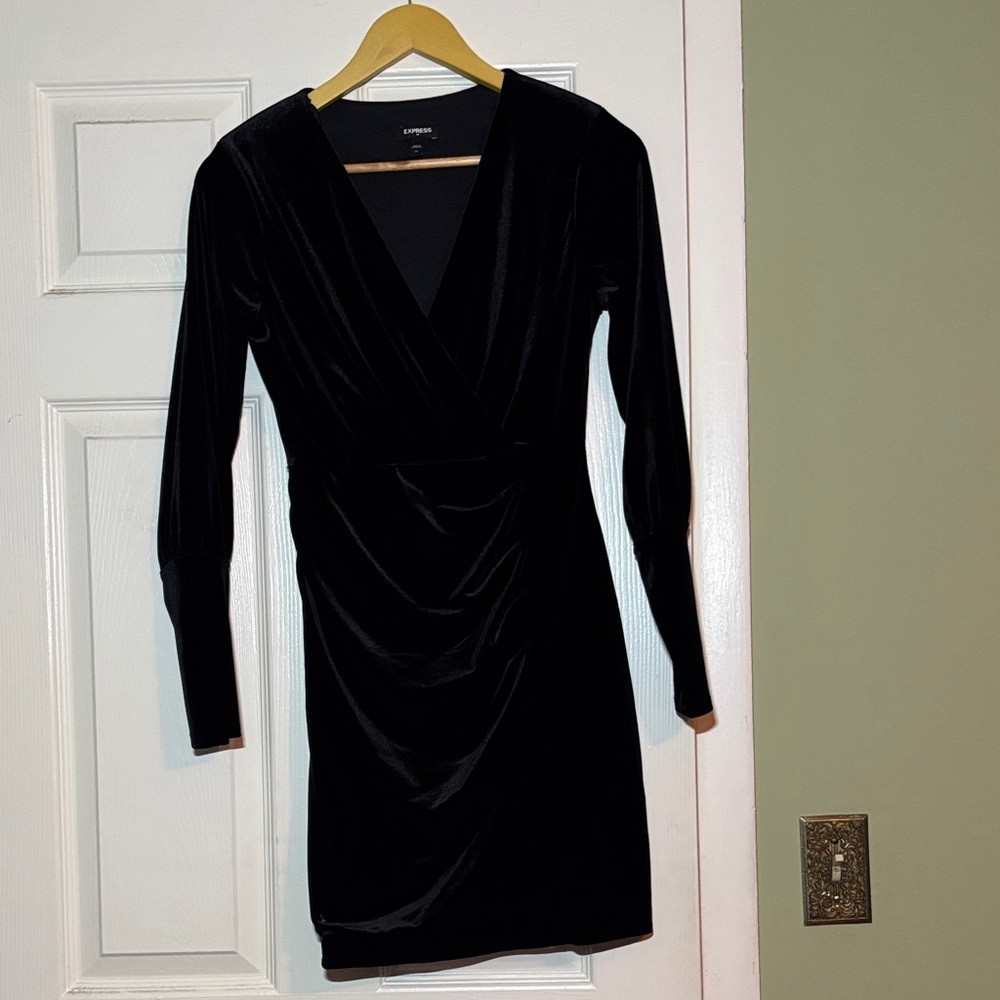 Express Black Long Sleeve Dress
